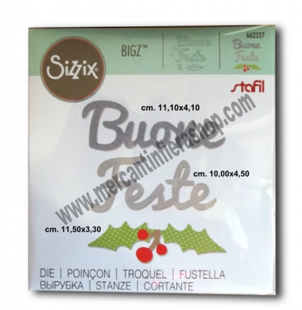 Fustella Sizzix Bigz Buone Feste cod.662327
