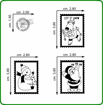 Timbri Trasparenti serie Natale TIMBRI TRASPARENTI