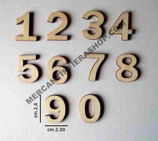 Decori legno Numeri ACCESSORI