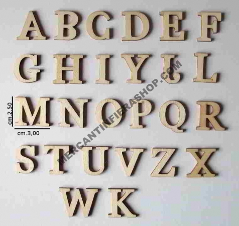 Decori legno Lettere ACCESSORI