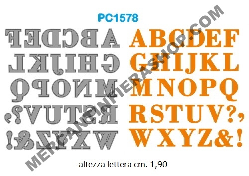 Fustella sottile Alfabeto SOTTILI
