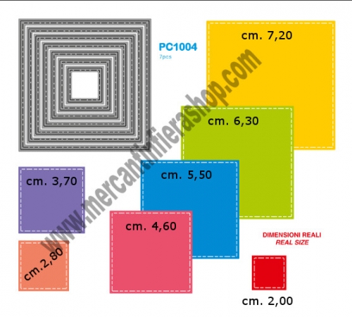 Fustella sottile Quadrati SOTTILI
