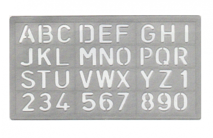 Normografo lettere 30mm. ACCESSORI