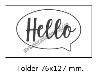 Embossing Folder Hello EMBOSSING