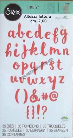 Sizzix Thinlits Alfabeto Minuscolo SOTTILI