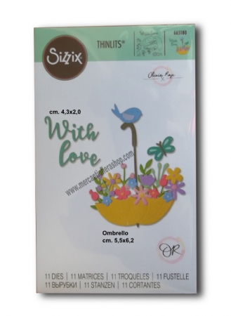 Sizzix Thinlits Umbrella With Love SOTTILI