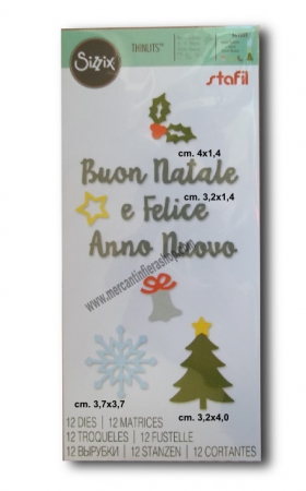 Sizzix Thinlits Buon Natale SOTTILI