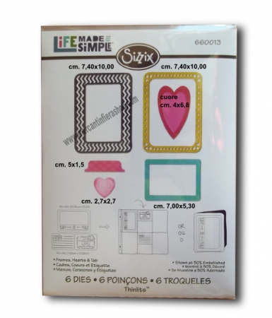 Fustelle Thinlits Sizzix Cornici SOTTILI