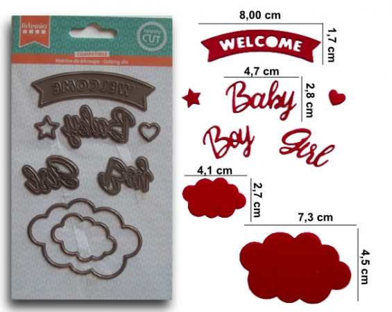 Fustella sottile Welcome Baby SOTTILI